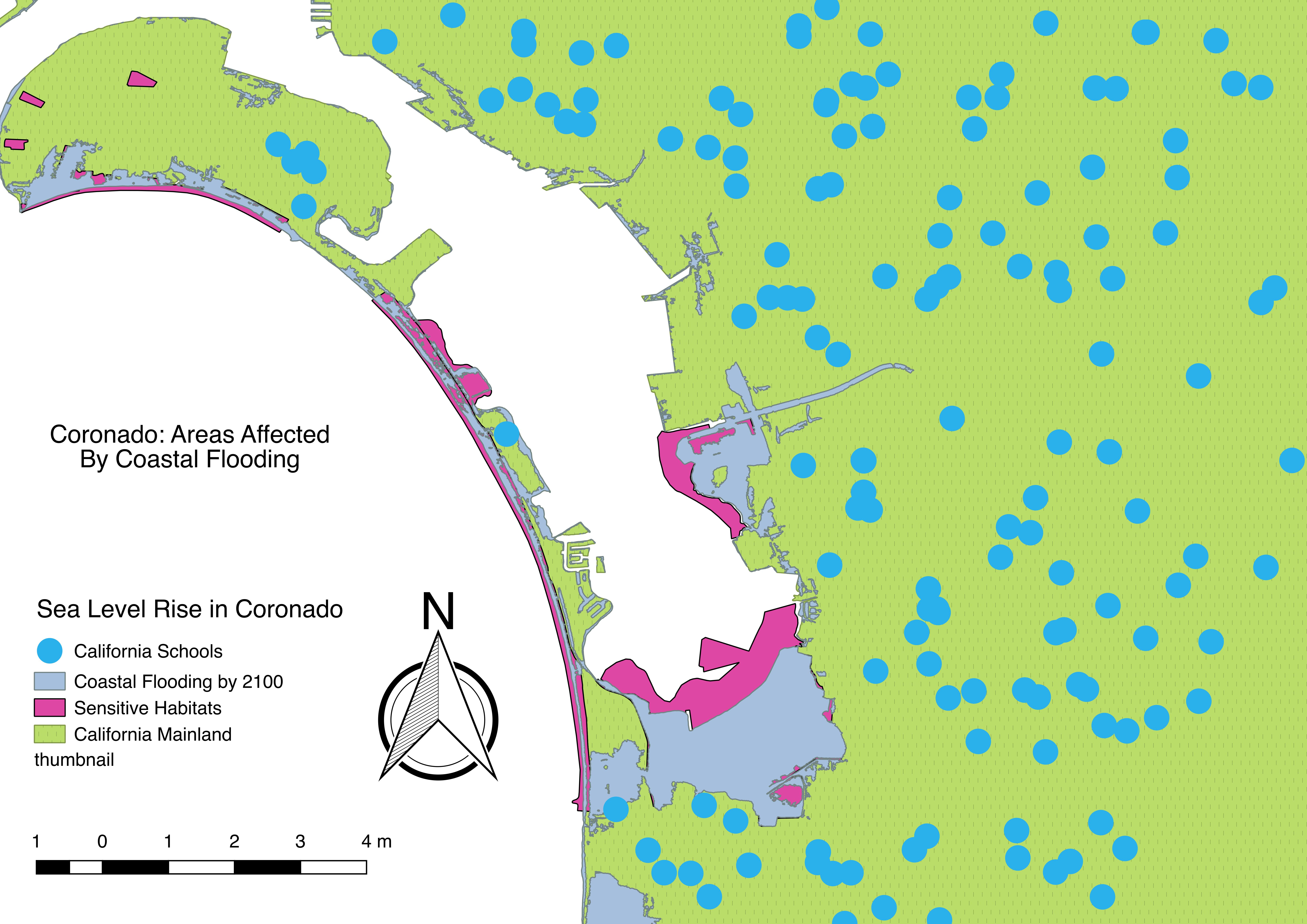 Sea Level Rise Affecting Coronado San Diego Bay